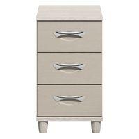 cesca 3 drawer narrow chest elm and cashmere