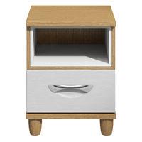 Cesca 1 Drawer Bedside Oak and White