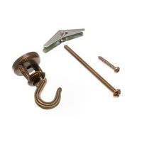 Ceiling / Plant Hanging Basket Lift Off Hook Antique Brass & Toggle ( pack 24 )