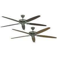 Ceiling fan CasaFan CLASSIC ROYAL 180 BN Eiche ant./Nussbaum (Ø) 180 cm Wing colour: Antique oak, Walnut Case colour: Ch