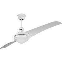 ceiling fan casafan mirage we 142 cm wing colour white case colour chr ...