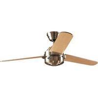 Ceiling fan Hunter Carera BN (Ø) 132 cm Wing colour: Walnut, Maple Case colour: Chrome (brushed)