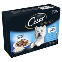 Cesar Pouch Dog Food Deliciously Fresh Selection in Jelly for Senior Dogs 8 x 100g