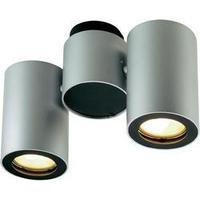 Ceiling floodlight Energy-saving bulb, LED GU10 100 W SLV Enola_B 151834 Silver-grey, Black