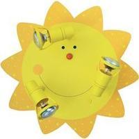 Ceiling floodlight Sun Energy-saving bulb E14 27 W Waldi Leuchten Sonne Yellow