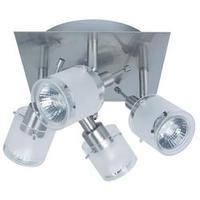 Ceiling floodlight HV halogen GU10 200 W Nice Price 3697 Nickel, Satin