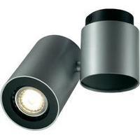 Ceiling floodlight Energy-saving bulb, LED GU10 50 W SLV Enola_B 151824 Silver-grey, Black