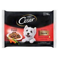 cesar pouches deliciously fresh selection in sauce 4 x 100g