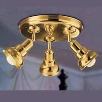 ceiling light spotisland 3 bulb glossy brass