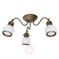 Celia - country ceiling light with white shades