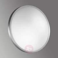 Ceiling & wall light PLAZA, glass 41 cm nickel