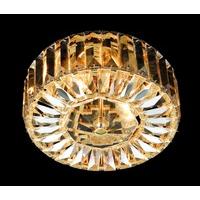 CE09117/02/G Seville 2 Light Gold & Crystal Flush Light