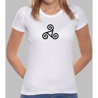 celtic triskele girl manga short white