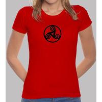 celtic triskele girl, manga short, red