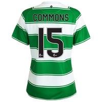 Celtic Home Shirt 2015/16 - Womens White with Commons 15 printing