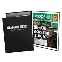 celtic personalised newspaper in presentation folder