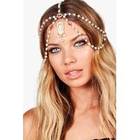 Centre Detail Pearl Headchain - gold