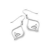 Celtic Trinity Knot Oval Earrings