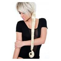 Celebrity Style Mermaid Fishtail Hair Plait In White Blonde