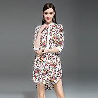 celineiawomens casualdaily sheath shirt dressfloral print stand above  ...