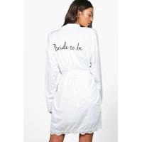 Ceclia Bride To Be Slinky Robe - white