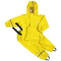 Celavi Unisex Basic Rainwear Suit Solid Raincoat Yellow (90cm)