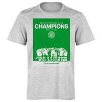 Celtic 2014 Huddle Champions T-Shirt - Mens Grey