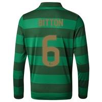 Celtic Away Shirt 2017-18 - Long Sleeve - Kids with Bitton 6 printing, Black