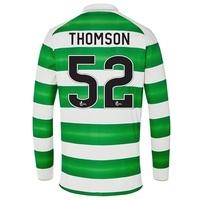 Celtic Home Kids Shirt 2016-17 - Long Sleeve with Thomson 52 printing, Green/White