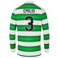 Celtic Home Kids Shirt 2016-17 - Long Sleeve with Izaguirre 3 printing, Green/White