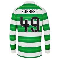 Celtic Home Kids Shirt 2016-17 - Long Sleeve with Forrest 49 printing, Green/White