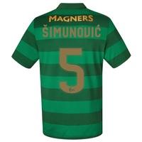 Celtic Away Shirt 2017-18 with Simunovic 5 printing, Black