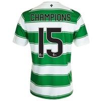 Celtic Home Shirt 2015/16 White with Champions 15 printing, Green/White