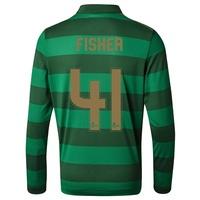 Celtic Away Shirt 2017-18 - Long Sleeve - Kids with Fisher 41 printing, Black