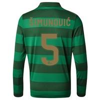 Celtic Away Shirt 2017-18 - Long Sleeve - Kids with Simunovic 5 printi, Black