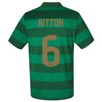 Celtic Away Shirt 2017-18 - Kids with Bitton 6 printing, Black