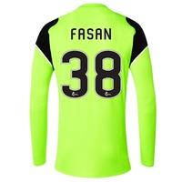 Celtic Home Kids Goalkeeper Shirt 2016-17 - Long Sleeve with Fasan 38, Green/White