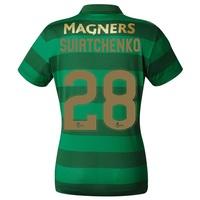 Celtic Away Shirt 2017-18 - Womens with Sviatchenko 28 printing, Black