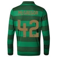 Celtic Away Shirt 2017-18 - Long Sleeve - Kids with McGregor 42 printi, Black