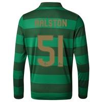 Celtic Away Shirt 2017-18 - Long Sleeve - Kids with Ralston 51 printin, Black