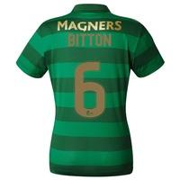 Celtic Away Shirt 2017-18 - Womens with Bitton 6 printing, Black