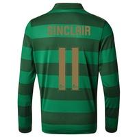 Celtic Away Shirt 2017-18 - Long Sleeve - Kids with Sinclair 11 printi, Black