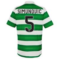 celtic home kids shirt 2016 17 with simunovic 5 printing greenwhite