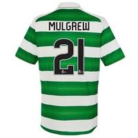 Celtic Home Kids Shirt 2016-17 with Mulgrew 21 printing, Green/White