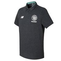 Celtic Elite Media Motion Polo - Black Marl, Black