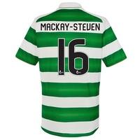 Celtic Home Kids Shirt 2016-17 with Mackay-Steven 16 printing, Green/White