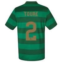 Celtic Away Shirt 2017-18 - Kids with Toure 2 printing, Black