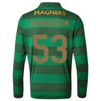 celtic away shirt 2017 18 long sleeve with henderson 53 printing black