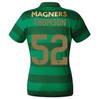 Celtic Away Shirt 2017-18 - Womens with Thomson 52 printing, Black