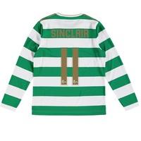 celtic home shirt 2017 18 long sleeve kids with sinclair 11 printi gre ...